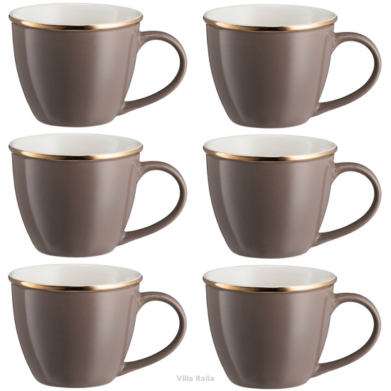 Zestaw filiżanek porcelanowych jumbo 550 ml 6 sztuk PEPPER