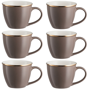 Zestaw filiżanek porcelanowych jumbo 550 ml 6 sztuk PEPPER