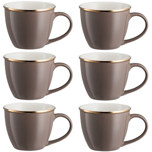 Zestaw filiżanek porcelanowych jumbo 550 ml 6 sztuk PEPPER