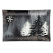Półmisek prostokątny szklany Talerz do ciasta 32 x 21 cm FROST 9
