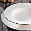 Serwis obiadowy porcelanowy Komplet talerzy na 12 osób BARI PLATIN 2
