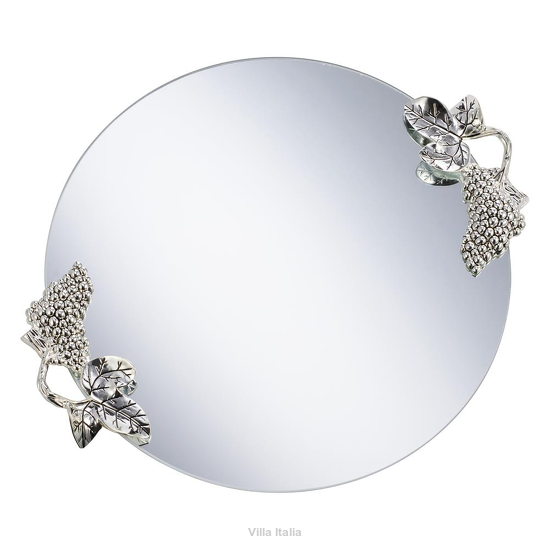 Patera na ciasto lub tort szklana posrebrzana 35 cm SILBER
