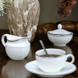 Filiżanka do kawy herbaty porcelanowa 330 ml ze spodkiem FLORIAN  1
