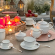 Filiżanka do kawy herbaty porcelanowa 330 ml ze spodkiem FLORIAN 5