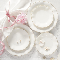 Serwis obiadowy porcelanowy na 6 osób SANDRINE