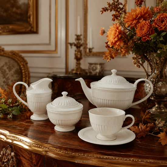 Zestaw herbaciany 5 elementów serwingowy porcelanowy UNICO 41
