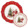 Zestaw talerzy świątecznych porcelanowych