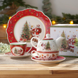 Zestaw do ciasta świąteczny na 6 osób porcelanowy SANTA CLAUS 15