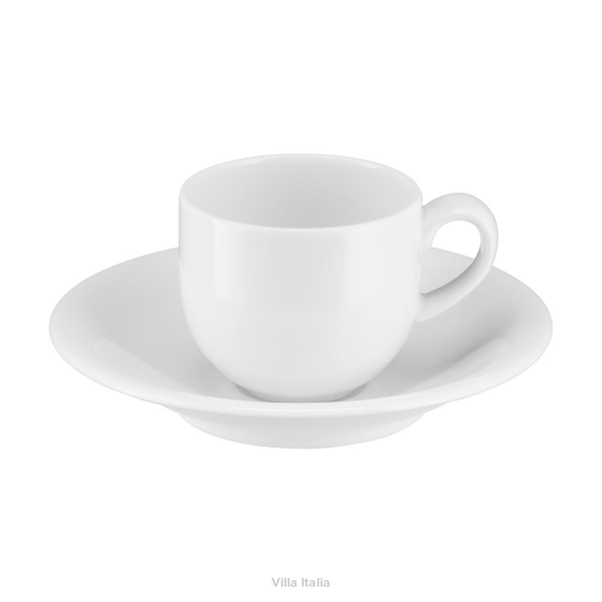 Filiżanka do espresso 100 ml porcelanowa ze spodkiem PLUS WHITE