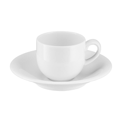 Filiżanka do espresso 100 ml porcelanowa ze spodkiem PLUS WHITE