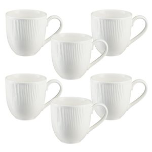 Zestaw kubków porcelanowych 400 ml 6 sztuk BONITA