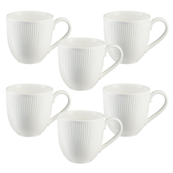 Zestaw kubków porcelanowych 400 ml 6 sztuk BONITA