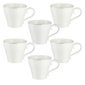 Zestaw kubków porcelanowych 260 ml 6 sztuk LORETTA
