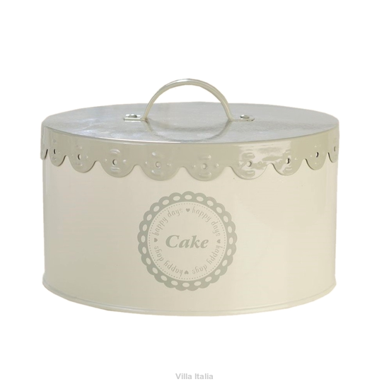 Pojemnik puszka na ciastka metalowy okrągły wysokość 10 cm SUNWAY    