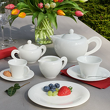 Spodek pod filiżankę do espresso 13 cm porcelanowy NAOMI WHITE 6