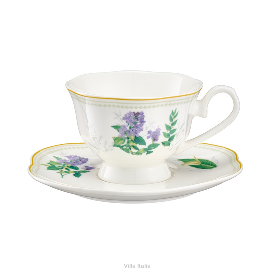 Filiżanka do herbaty porcelanowa 180 ml ze spodkiem VIOLETTA