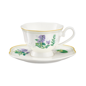 Filiżanka do herbaty porcelanowa 180 ml ze spodkiem VIOLETTA