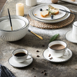 nowoczesna kolekcja porcelany biało-czarna do jadalni Villa Italia