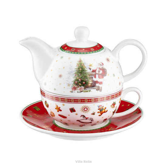 Zestaw do herbaty - dzbanek i filiżanka SANTA CLAUS