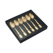 Komplet łyżeczek do herbaty złotych 6 sztuk SLIM GOLD 1