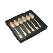 Komplet łyżeczek do herbaty złotych 6 sztuk SLIM GOLD 4