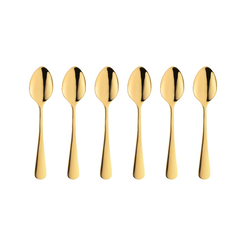 Komplet łyżeczek do herbaty złotych 6 sztuk SLIM GOLD
