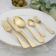 Zestaw sztućców na 6 osób 30 elementów SLIM GOLD 1