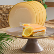 Patera na ciasto szklana 28 cm FIBER Beige 4