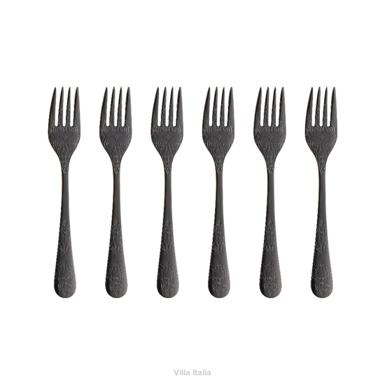 czarne widelczyki do ciasta