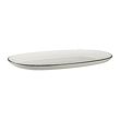 nowoczesny półmisek porcelanowy biały z czarną linią Villa Italia