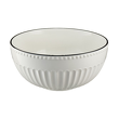nowoczesna salaterka porcelanowa biała z czarną linią Villa Italia