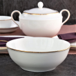 Serwis obiadowo kawowy porcelanowy na 12 osób z wazą CAMILLA 5