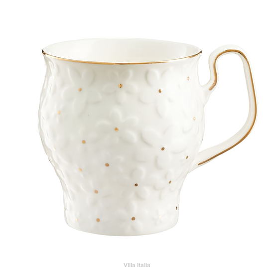 kubeczek porcelanowy dekorowany złotem