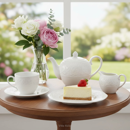 Zestaw kawowy na 6 osób porcelanowy GLORIETTA