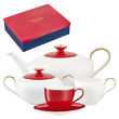 Serwis kawowy na 6 osób porcelanowy Zestaw prezentowy Lady In Red 13