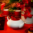 Serwis kawowy na 6 osób porcelanowy Zestaw prezentowy Lady In Red 13