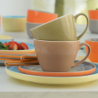 Talerzyk deserowy śniadaniowy 20 cm BORNEO grey-orange 8