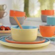 Talerzyk deserowy śniadaniowy 20 cm BORNEO grey-orange 3