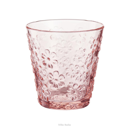 elegancka szklanka do napojów różowa