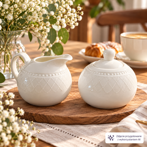 Zestaw porcelanowy mlecznik i cukiernica UNICO 23