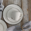 Serwis obiadowo kawowy na 12 osób porcelanowy BONITA BLACK 9