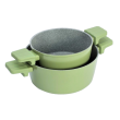 Garnek wysoki granitowy 20 cm TRESTELLE zielony 3