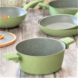 Garnek wysoki granitowy 20 cm TRESTELLE zielony 1