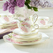 zestaw do herbaty i deseru porcelanowy
