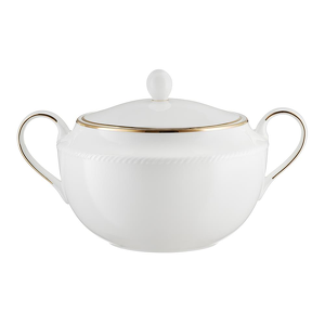 Waza porcelanowa złota linia 3 litry CAMILLA
