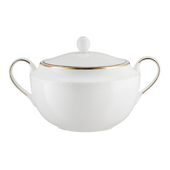 Waza porcelanowa złota linia 3 litry CAMILLA