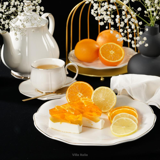 Serwis obiadowo kawowy porcelanowy na 6 osób SANDRINE
