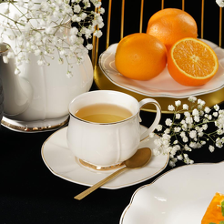 Serwis obiadowo kawowy porcelanowy na 6 osób SANDRINE