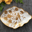 Talerz dekoracyjny porcelanowy 32 cm zdobiony złotem CESARE 3