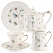 Serwis do kawy herbaty porcelanowy na 12 osób LEDA IVORY 10